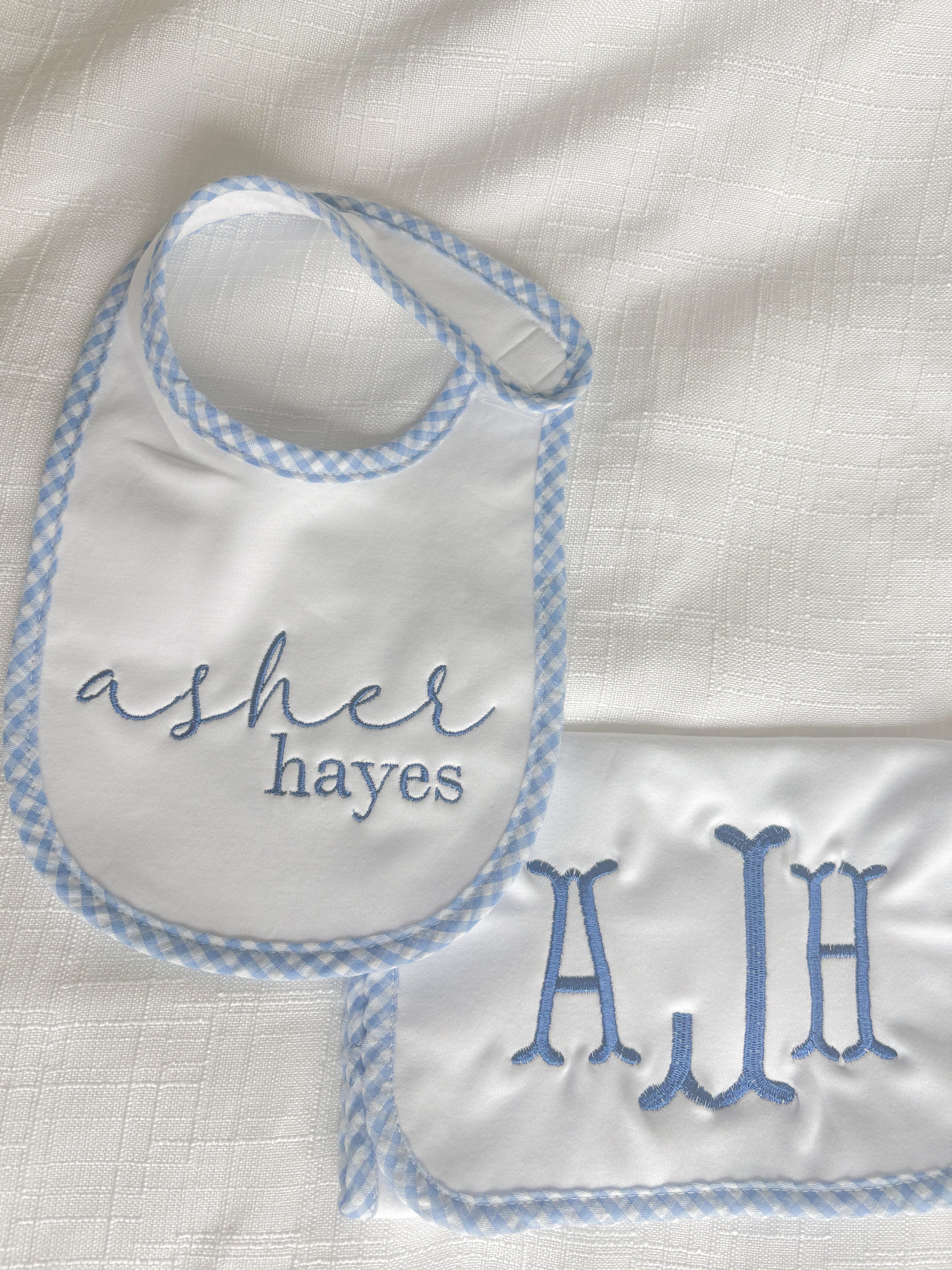 Bib and Burp Cloth Set