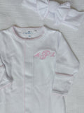 Picot Trim Footie Set