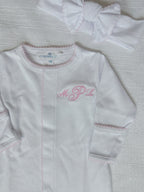 Picot Trim Footie Set